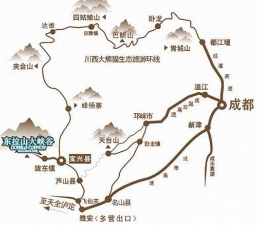 川西旅游地图