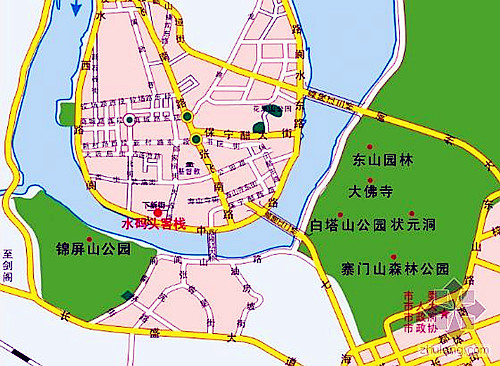 四川阆中古城地图